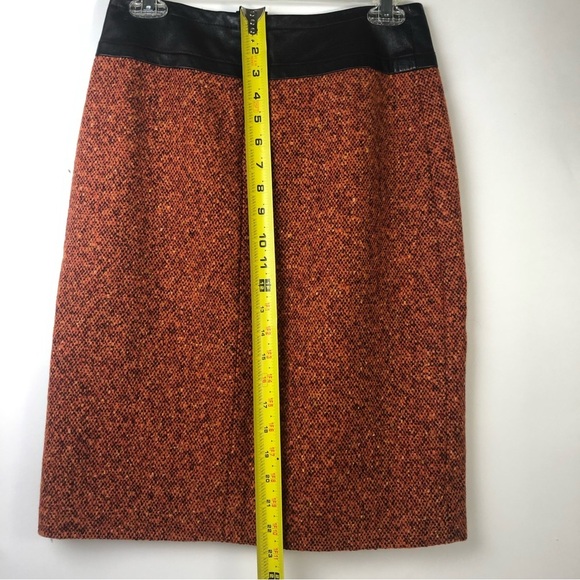 ETCETERA Skirt Wool Blend in Orange Brown Lined Pencil Skirt Above Knee Sz 2 - Picture 12 of 12